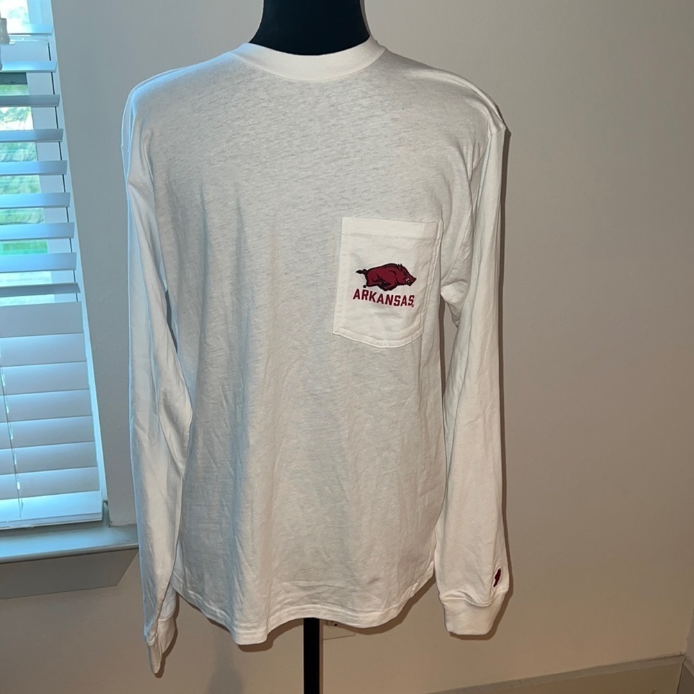 Arkansas‎ Razorbacks white long sleeves League T shirt Sz S